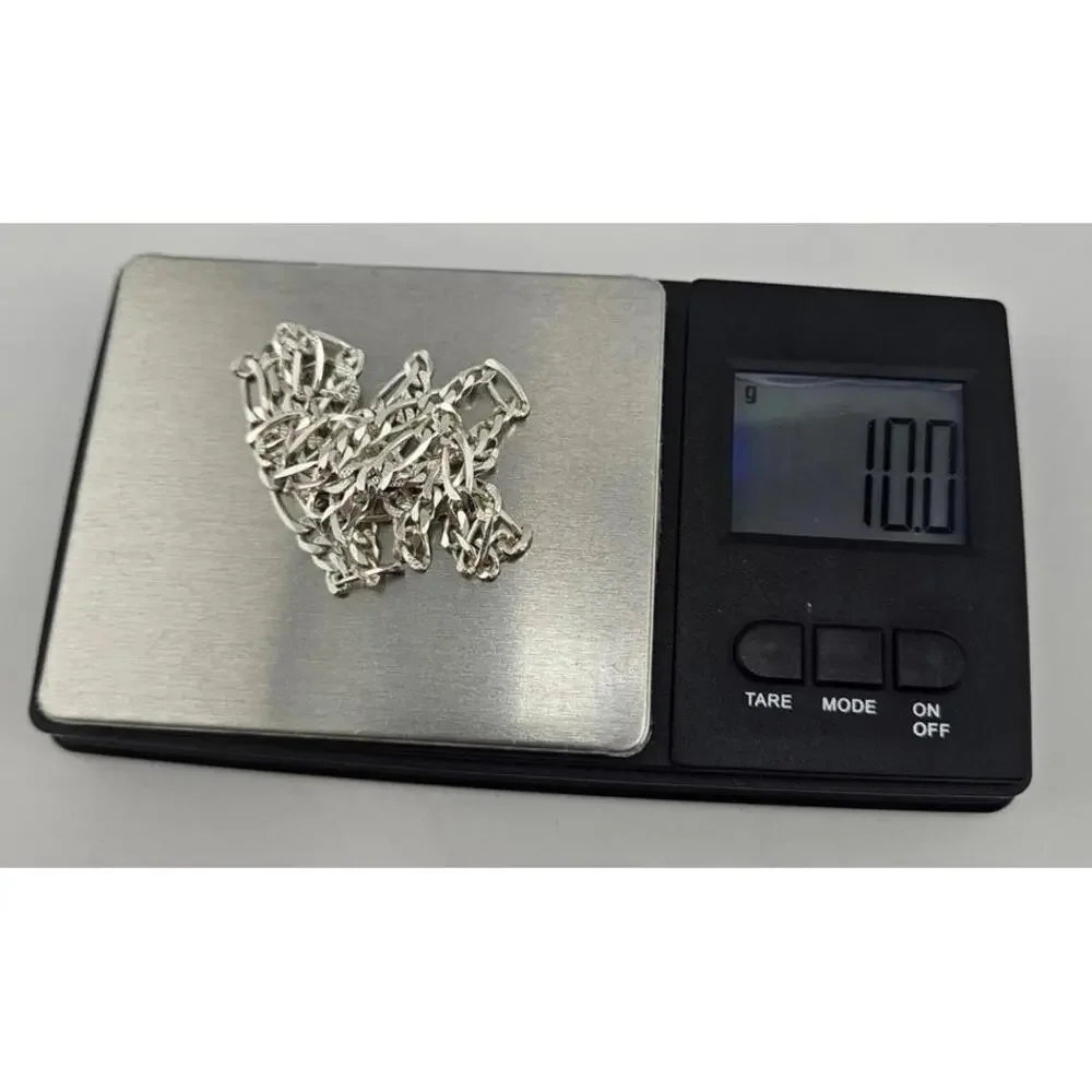 20in Sterling Silver 3.7mm Diamond Cut Figaro Necklace Chain - Picture 11 of 12